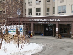 The Amberwood Suites on Regent Street in Sudbury, Ont. on Monday January 11, 2021. John Lappa/Sudbury Star/Postmedia Network