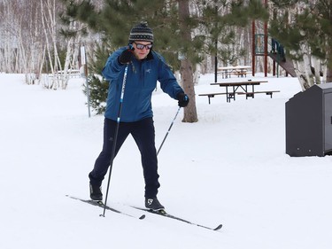 Mark Passi skis on one of the trails at Kivi Park in Sudbury, Ont. on Thursday January 14, 2021. John Lappa/Sudbury Star/Postmedia Network