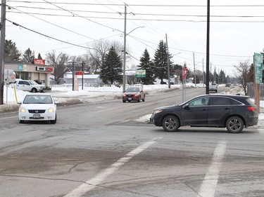 Intersection of Notre Dame Avenue and MR 80 in Hanmer, Ont. on Friday January 15, 2021.