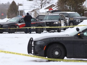 Ontario Provincial Police and the Anishnaabe Police were on the scene of a shooting on Albert Street in Espanola, Ont. on Thursday January 21, 2021.