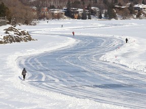 The Ramsey Lake skating path in Sudbury, Ont. on Friday January 22, 2021.