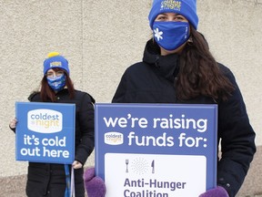 Jennifer Vachon, executive director with the Anti-Hunger Coalition Timmins (ACT), right and the program manager for the group, Amber McLaughlin, are encouraging people to register for their upcoming Coldest Night of the Year annual event next month.

RICHA BHOSALE/The Daily Press