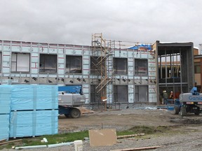 Building construction in Timmins has been on a steady in the last six years. The pandemic didn't help matters in 2020. This photo was taken during the construction of an addition to Pope Francis Elementary School on Balsam Street North in June 2018. 

Ron Grech/Timmins Daily Press