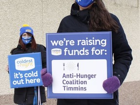 Jennifer Vachon, executive director with the Anti-Hunger Coalition Timmins (ACT), right and the program manager for the group, Amber McLaughlin, are encouraging people to register for their upcoming Coldest Night of the Year annual event next month.

RICHA BHOSALE/The Daily Press