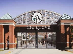 Artist rendering from 2019 of what is the entrance of the Progress Building – reimagined as a new space called The Grove.