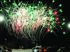 The Town of Vulcan hosted a fireworks display on New Year's Eve in 2020.