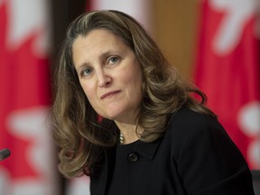 Finance Minister Chrystia Freeland.