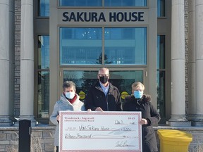 VON Sakura House was selected by the Woodstock-Ingersoll and District Real Estate Board as their charity of choice for 2020. The Oxford hospice house received $11,000 that was raised by the local real estate board. (Handout)