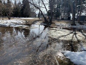 Flooding of Beau Ferbey's property in Fontaine subdivion.