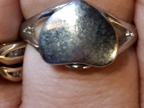 Anyone seeing rings that match this photograph are asked to contact Norfolk OPP at 1-888-310-1122. – OPP photo
