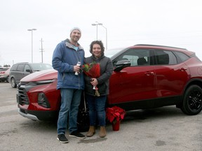 Andrea Loohuizen’s work inspired the community to rally together to raise $6,400 to help the Loohuizen family purchase a new vehicle. Pictured are Jon and Andrea Loohuizen. Scott Nixon