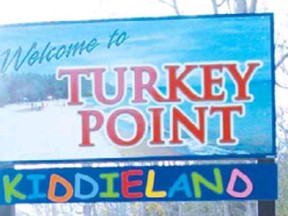 The Kiddie Land sign leading into Turkey Point was erroneously reported stolen. In fact, Norfolk County removed the sign.  (Contributed photo)