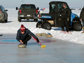 Local curlers were excited to test out the outdoor ice sheet at Grandview Beach Saturday.