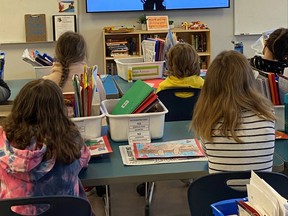 Grade 5 students at Southpointe School learn about Black History Month. Photo Supplied by Carole Bossert.