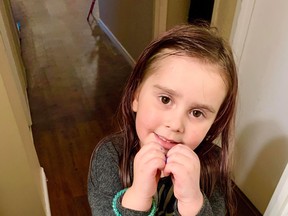 Aubrey Falardeau is scheduled to undergo a pelvic osteotomy and open reduction surgery for hip dysplasia on March 9 at Children's Hospital of Eastern Ontario in Ottawa. The four-and-a-half year old will be in a body cast for three to six months. The family is looking for financial help and has launched a GoFundMe page.
Submitted Photo