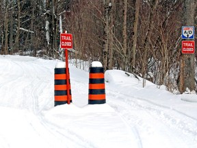 Snowmobilers in the North Bay and Almaguin areas appear to be complying with a health unit order closing snowmobile trails, according to the Ontario Provincial Police. Nugget File Photo