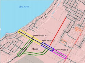 Phase three of the reconstruction of Bruce Rd. 25 from Goderich St. to