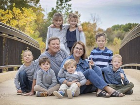 Anne Murphy and husband Doug are happily surrounded by their grandchildren at a 2019 pre-pandemic family gathering. From left, (bottom row) are Brody, Preston, Nash, Max, Sam and (top row) Victoria and Isabel.