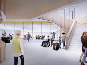 A design of the lobby of the proposed West Ferris twin-pad arena.
Supplied Graphic