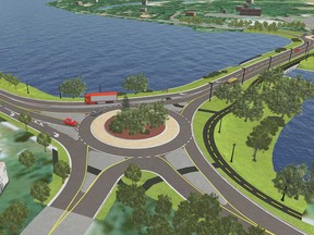 This is the year Portage la Prairie is going to see the new causeway and traffic calming circle nearly completed. (supplied)