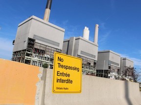 The former Lambton Generating Station near Courtright is shown in this file photo after demolition paused in 2020.