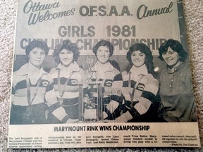 Marymount's OFSAA championship-winning rink from 1981.