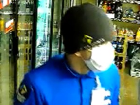 Suspect wanted by the Kingston Police in connection to a robbery at the New Merry Market on Barrie Street on Saturday afternoon.