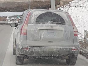 A Honda CR-V that was stolen from Manitoba was found by the OPP on Highway 17 near the exit ramp to Lively.