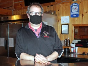 Brody Freeland, co-owner of Moose's Cookhouse in North Bay, says there's "no playbook" for a business trying to survive a pandemic.
PJ Wilson/The Nugget
