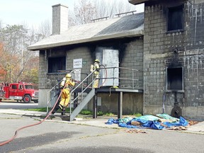 Firefighters engage in live burn training pre-COVID at the  Ontario Fire College in Gravenhurst.
Laura McFarlane Photo