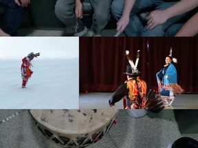 Dancers and drummers perform in a pre-recorded presentation as part of the 31st annual pow wow at Canadore College. The virtual event was presented Saturday on Facebook.
Screen Capture