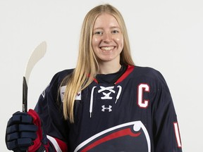 Staffa's Lexi Templeman, the captain of Robert Morris University's women's hockey team, continues to have a notable career. SUBMITTED
