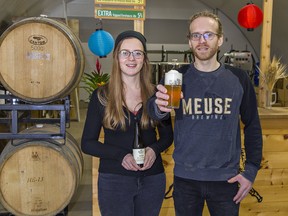 Estelle van Kleef and Mischa Geven are co-founders of Meuse Brewing Company, a rural operation near Scotland, Ontario. Brian Thompson/Postmedia Network