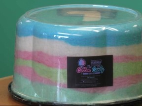 A Fort Saskatchewan business, the Cotton Candy Shoppe, has garnered attention in the Edmonton-area thanks to their cotton candy cakes. Photo Supplied.