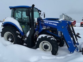 Huron County Ontario Provincial Police (OPP) officers are investigating the recent theft of a brand new farm tractor valued at over $85,000. Investigators have learned the tractor was stolen from a business located on Brussels Line in Walton sometime between 2:00 a.m. and 7:00 a.m. on February 19, 2021. The thief was able to start up the tractor and departed travelling north toward Brussels. The stolen tractor is described as a blue New Holland, PowerStar 100 with a black loader bucket attachment. The estimated value of the stolen tractor is $85,500.