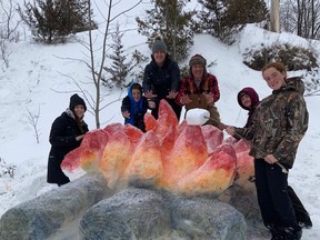 1st Place in the Snow Sculpture contest for Lucknow & Area went to Kelly Greig. SUBMITTED