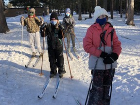 Grade 5/6 students at St. John Bosco Catholic School in Barry's Bay have been cross-country skiing regularly for physical education class this winter.