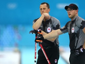 Canadian Press

Brothers E.J. Harnden (left) and Ryan Harnden take a break during action at the 2014 Olympics in Sochi, Russia