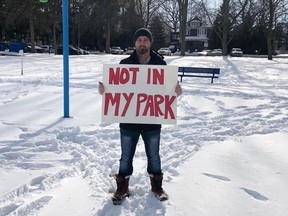 Mt. Brydges resident Kevin Kingma spearheaded a campaign, dubbed 'Not in My Park,' urging Strathroy-Caradoc council to reconsider building an attainable housing development at Cenotaph Park. The municipality announced Friday it won't build at the site and is now looking for other locations. (Supplied by Kevin Kingma)