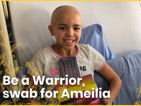 Ameilia Powder, 10, of the Fort McKay First Nation undergoing chemotherapy treatment. Supplied Image/Ameilia's Warriors
