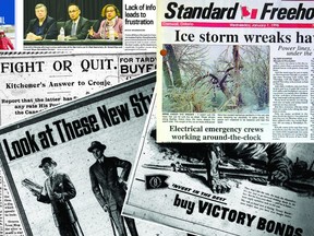 A collage showing the evolution of the Freeholder, and Standard-Freeholder print editions.