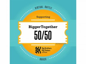 Proceeds from a Big Brothers Big Sisters of Ontario virtual raffle will benefit Grey-Bruce Big Brothers Big Sisters.