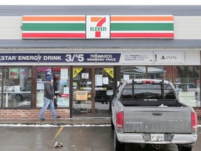 The 7-Eleven store in Chatham, Ont., is pictured on Friday, Feb. 19, 2021. (Mark Malone/Chatham Daily News)