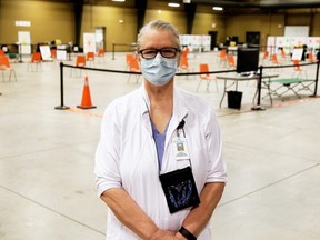 Willi Kirenko is the site leader at the Chatham-Kent COVID-19 vaccination clinic in the John D. Bradley Centre in Chatham, Ont. Photo taken Monday, Feb. 22, 2021. (Mark Malone/Chatham Daily News)