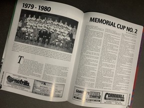 Inside pages of a special magazine for the 2000 Cornwall Royals Reunion, published by the Standard-Freeholder.