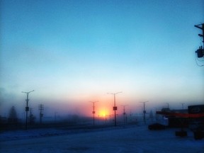 Fog over Cold Lak on Saturday morning. Photo by Tanya Boudreau