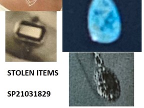 Provincial police have released this composite image of jewelry items stolen Wednesday from a McGovern Road East home in North Grenville. (SUBMITTED)