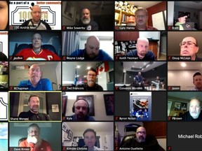 The 100 Men Who Give a Damn of Airdrie met virtually on Jan. 26 to give away $10,000 to a local non-profit. Submitted