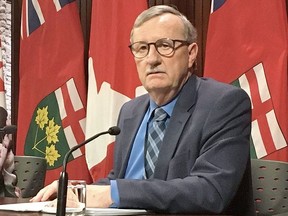 Dr. David Williams, Ontario Chief Medical Officer of Health, says of with the UK variant's higher transmissibility in Ontario "there is a high chance that it is moving quite aggressively in some areas and leading to community wide spread.Ó POSTMEDIA FILE