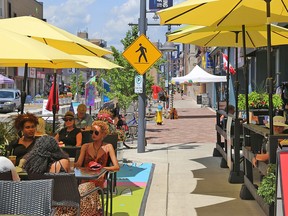 The addition of patios in the city's downtown during the Al Fresco celebrations in summer 2020 were a huge drawing card for thousands of visitors to the city core. TIM MEEKS FILE